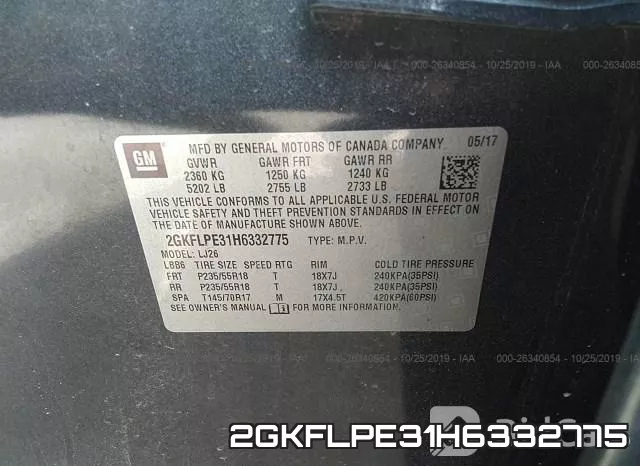 2GKFLPE31H6332775 фото 10
