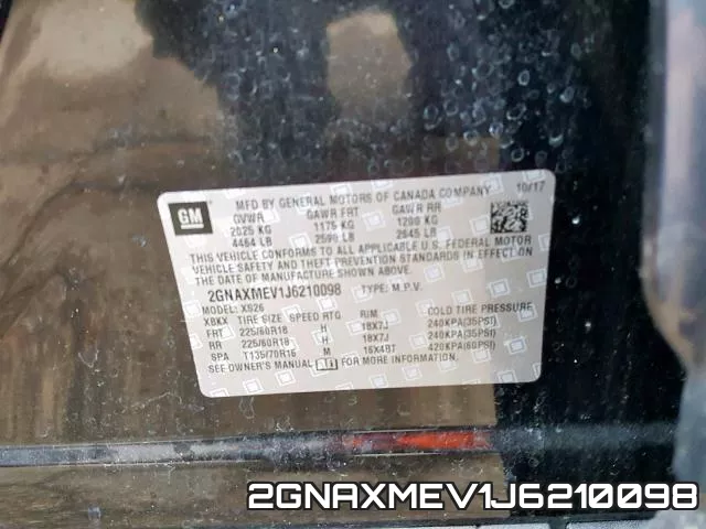 2GNAXMEV1J6210098 фото 2