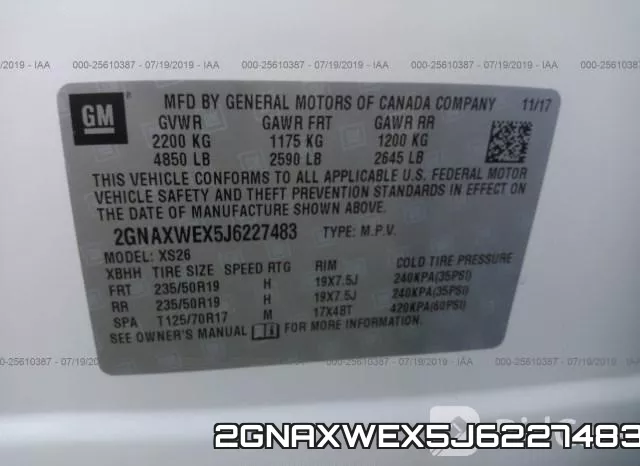 2GNAXWEX5J6227483 фото 10
