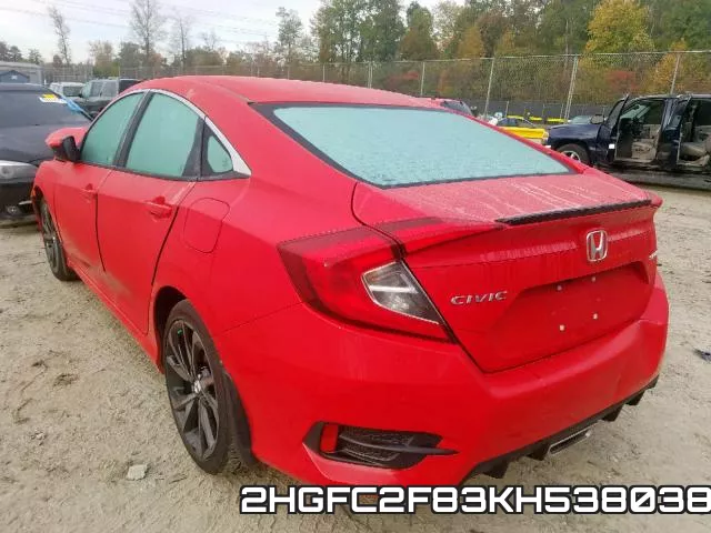 2HGFC2F83KH538038 фото 4