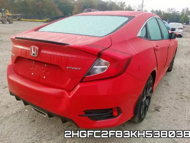 2HGFC2F83KH538038 фото 5