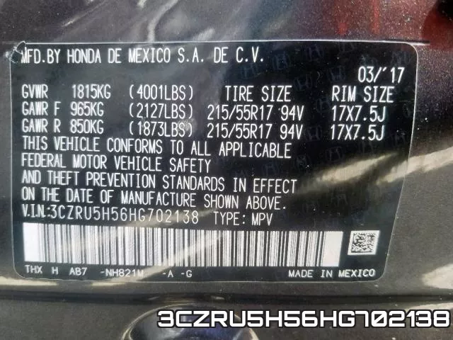 3CZRU5H56HG702138 фото 2
