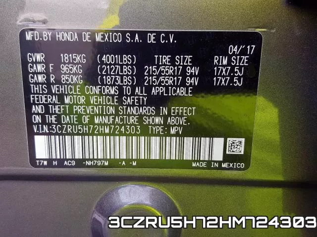 3CZRU5H72HM724303 фото 2