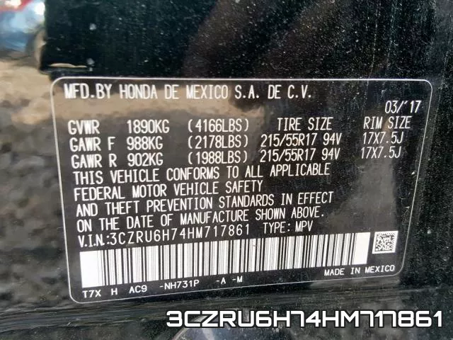 3CZRU6H74HM717861 фото 2