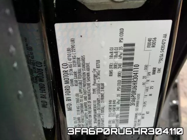 3FA6P0RU6HR304110 фото 2