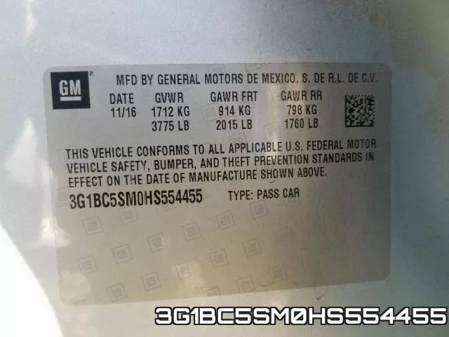 3G1BC5SM0HS554455 фото 2