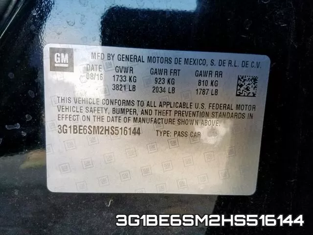 3G1BE6SM2HS516144 фото 2