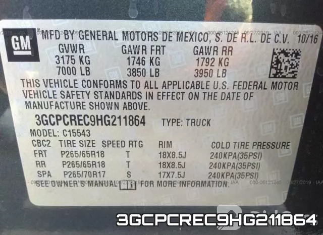 3GCPCREC9HG211864 фото 9