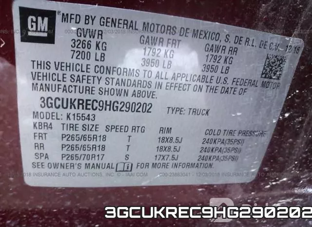 3GCUKREC9HG290202 фото 10