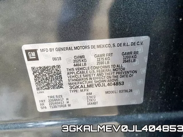 3GKALMEV0JL404853 фото 2