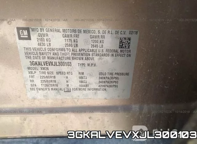 3GKALVEVXJL300103 фото 9