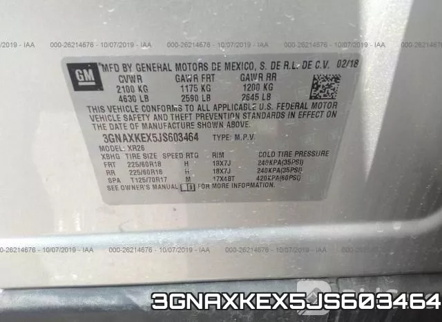 3GNAXKEX5JS603464 фото 10