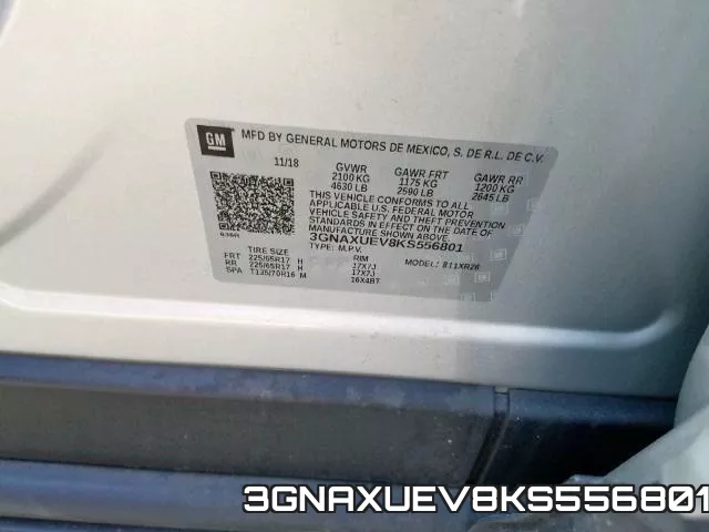 3GNAXUEV8KS556801 фото 2