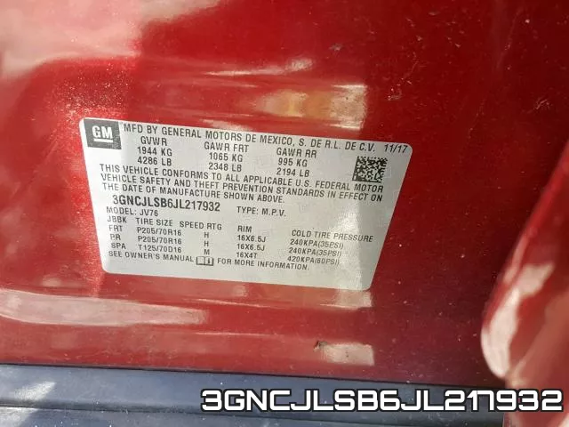 3GNCJLSB6JL217932 фото 2