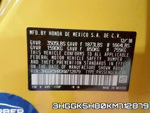 3HGGK5H80KM712879 фото 2