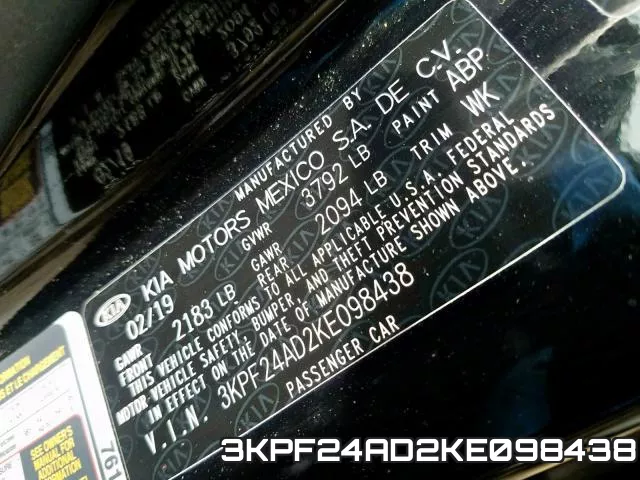 3KPF24AD2KE098438 фото 2