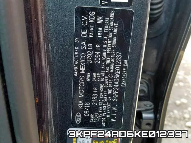 3KPF24AD6KE012337 фото 2