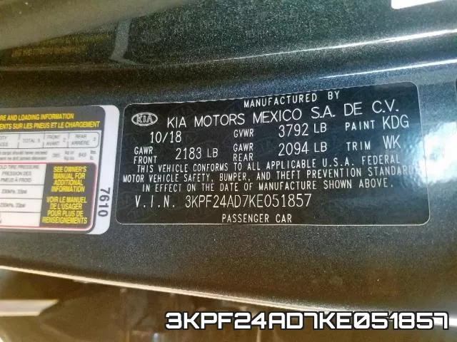 3KPF24AD7KE051857 фото 2