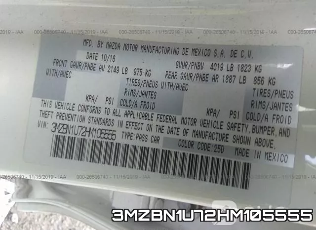 3MZBN1U72HM105555 фото 10