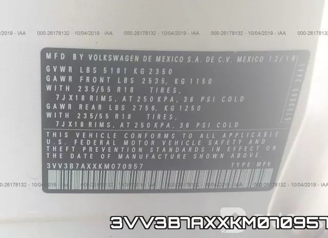 3VV3B7AXXKM070957 фото 10