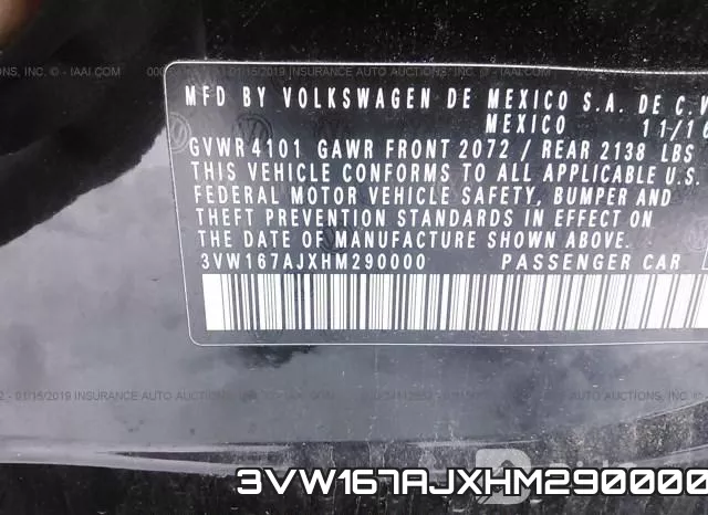 3VW167AJXHM290000 фото 9