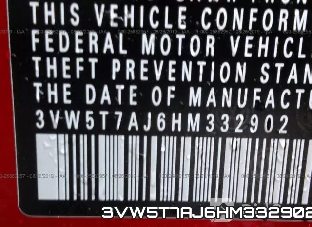 3VW5T7AJ6HM332902 фото 10