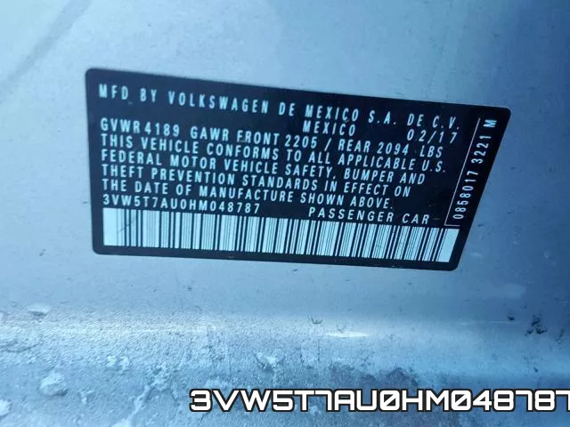 3VW5T7AU0HM048787 фото 2