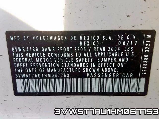 3VW5T7AU1HM067753 фото 2