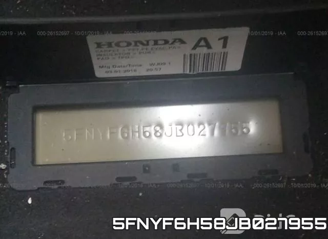 5FNYF6H58JB027955 фото 10