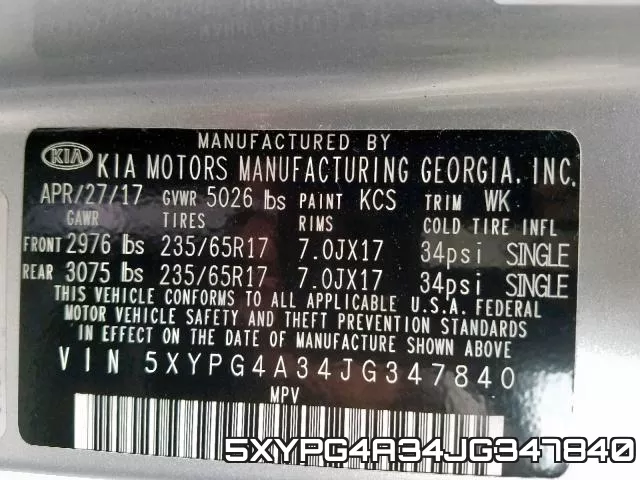 5XYPG4A34JG347840 фото 2