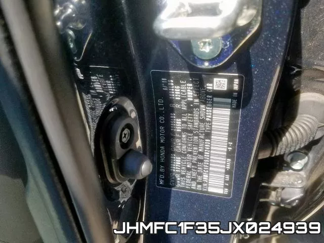 JHMFC1F35JX024939 фото 2