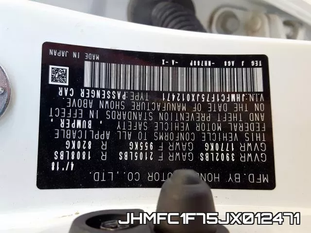 JHMFC1F75JX012471 фото 2