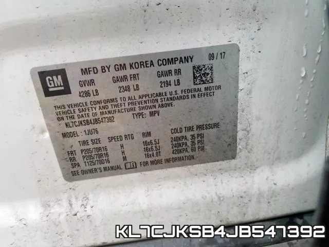 KL7CJKSB4JB547392 фото 2