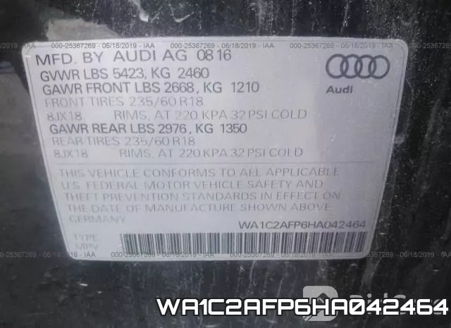 WA1C2AFP6HA042464 фото 10