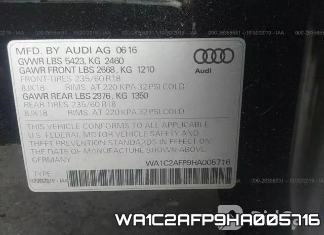 WA1C2AFP9HA005716 фото 10