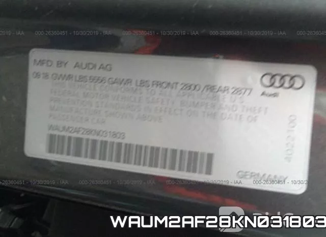 WAUM2AF28KN031803 фото 10