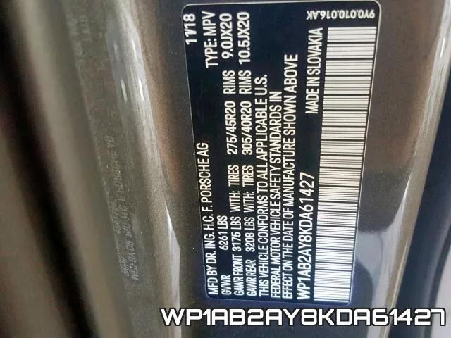 WP1AB2AY8KDA61427 фото 2