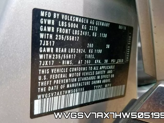 WVGSV7AX7HW505195 фото 2