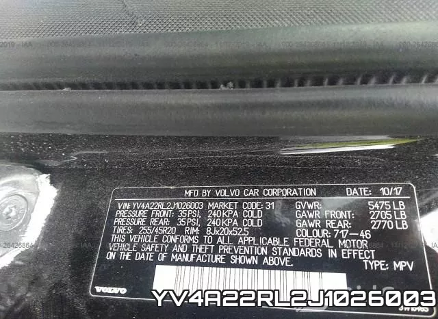 YV4A22RL2J1026003 фото 9
