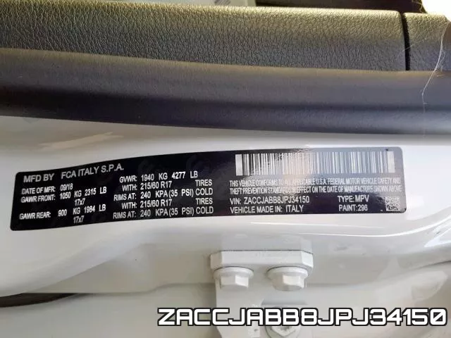 ZACCJABB8JPJ34150 фото 2