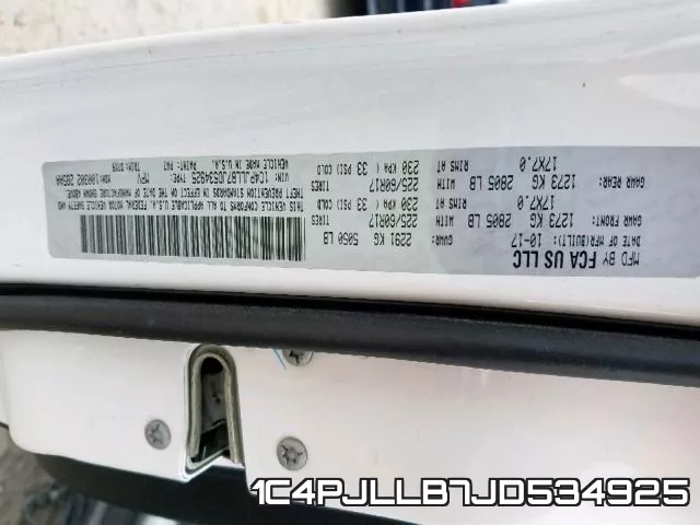 1C4PJLLB7JD534925 фото 2