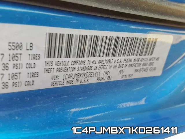 1C4PJMBX7KD261411 фото 2