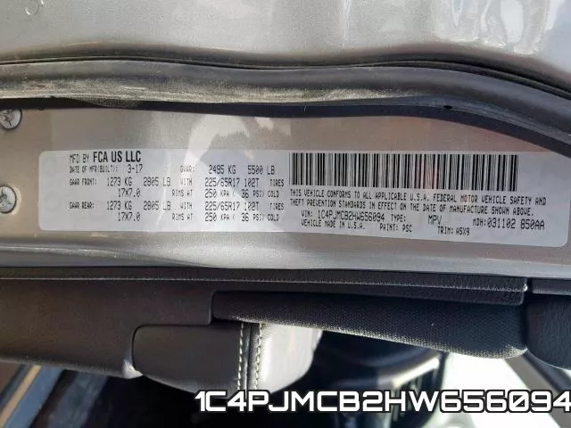 1C4PJMCB2HW656094 фото 2