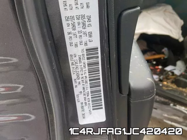 1C4RJFAG1JC420420 фото 2