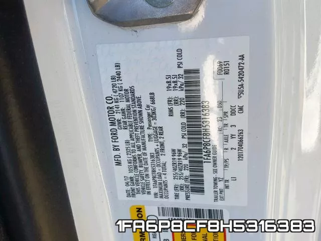 1FA6P8CF8H5316383 фото 2