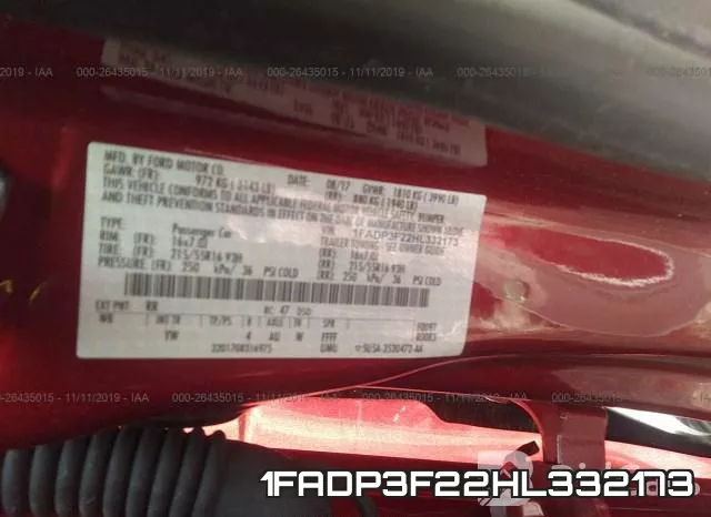 1FADP3F22HL332173 фото 10