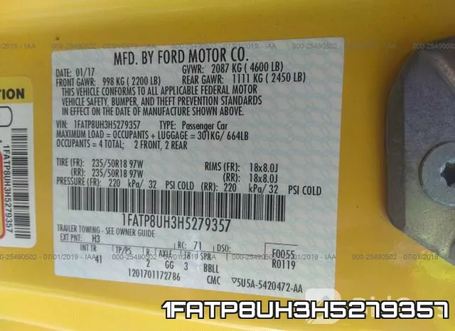 1FATP8UH3H5279357 фото 10