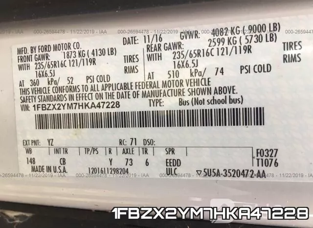 1FBZX2YM7HKA47228 фото 10