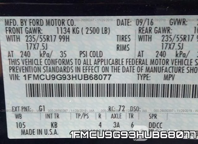 1FMCU9G93HUB68077 фото 10