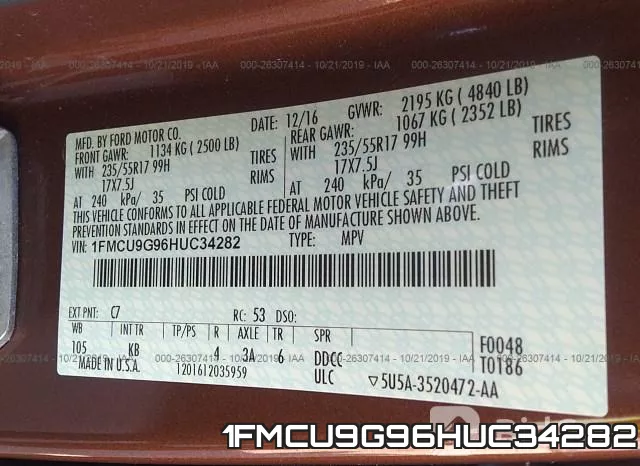 1FMCU9G96HUC34282 фото 10